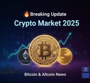 Breaking Crypto Market Update 2025 Featured Image – Bitcoin news today, altcoin trends, tokenized stocks and crypto regulations Europe